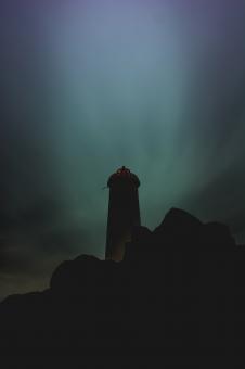 Free Stock Photo of Lighthouse at Night