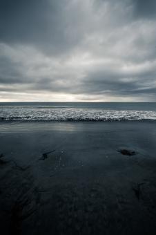 Free Stock Photo of Icelandic Beach - Clouds and Waves