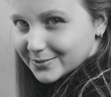 Free Stock Photo of Teenage Girl Portrait - Black and White