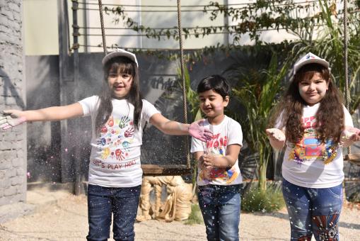 Free Stock Photo of Holi Shoot Kids