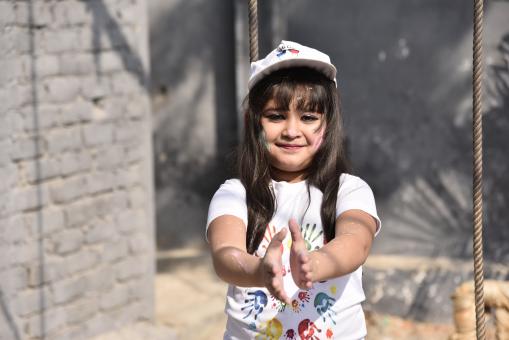 Free Stock Photo of Holi Shoot Girl