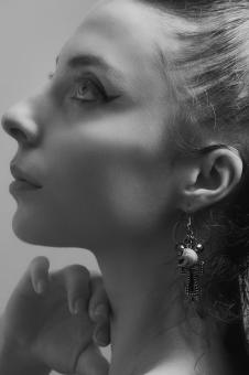 Free Stock Photo of Female Profile - Earrings