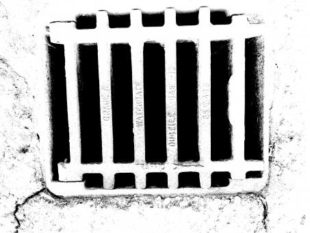 Free Stock Photo of Grunge Drainage - Black and White