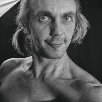 Free Stock Photo of Funny Looking Man - Black and White