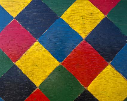 Free Stock Photo of Diamond Pattern Painted on Wood