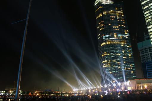 Free Stock Photo of Office Tower at New Years Eve