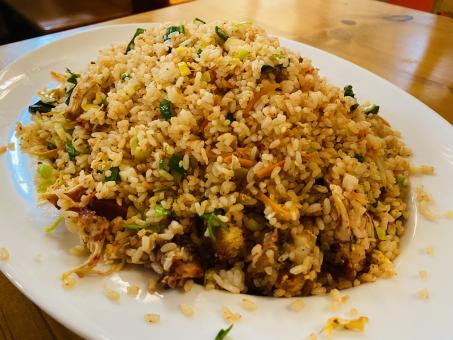 Free Stock Photo of Plate of Fried Rice 