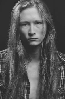 Free Stock Photo of Monochrome Male Portrait