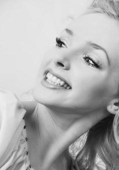 Free Stock Photo of Happy Woman - High Key Portrait