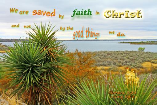 Free Stock Photo of We Are Saved By Faith