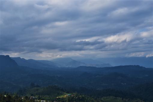 Free Stock Photo of Mountain peak landscape and cloudy sky 