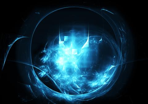 Free Stock Photo of Blue Orb Abstract Fractal Background