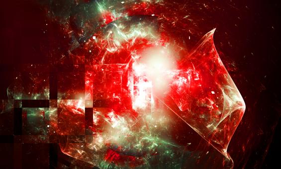 Free Stock Photo of Red Abstract Fractal Background