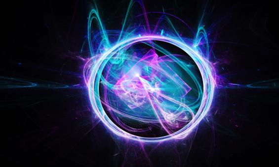 Free Stock Photo of Purple Orb Abstract Fractal Background