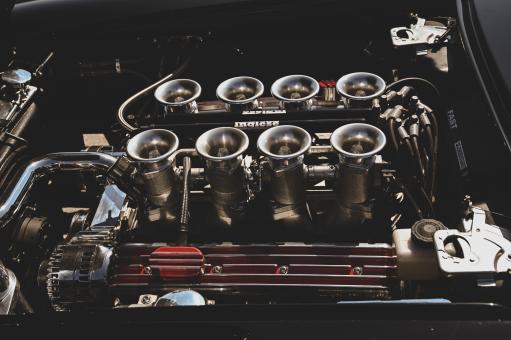 Free Stock Photo of 8 Cylinder Car Engine