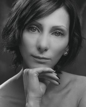 Free Stock Photo of Short Hair Woman Portrait - Black and White