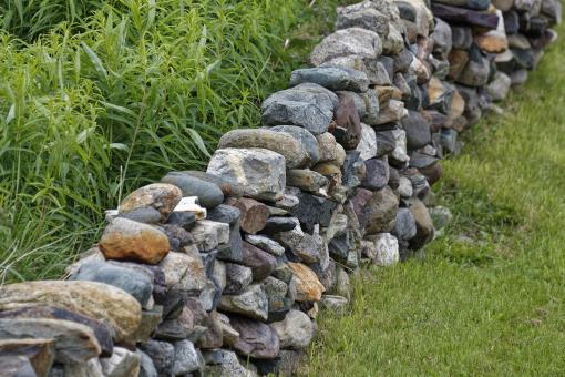 Free Stock Photo of Masonry Stone Fence