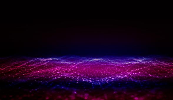 Free Stock Photo of Digital Networks - Blue and Purple Waves Background
