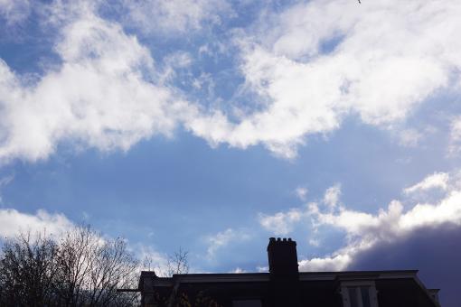 Free Stock Photo of Roof and Blue Sky
