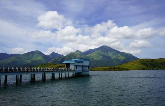 Free Stock Photo of Mountain and Water of Banasura Sagar Dam