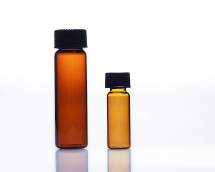 Free Stock Photo of Amber Vials