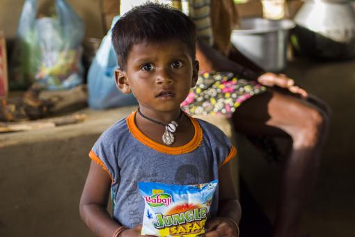 Free Stock Photo of Boy with Snack