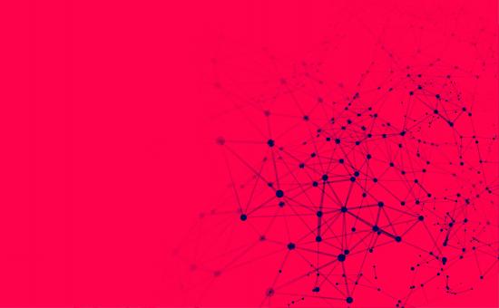Free Stock Photo of Abstract Network - Background - Black Nodes on Dark Pink