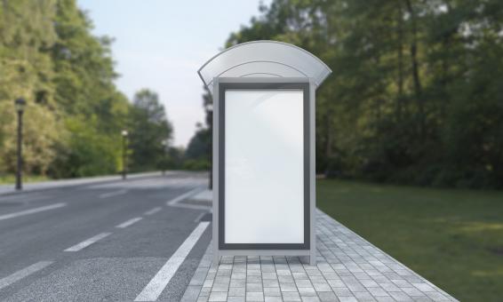 Free Stock Photo of Bus Stop Billboard
