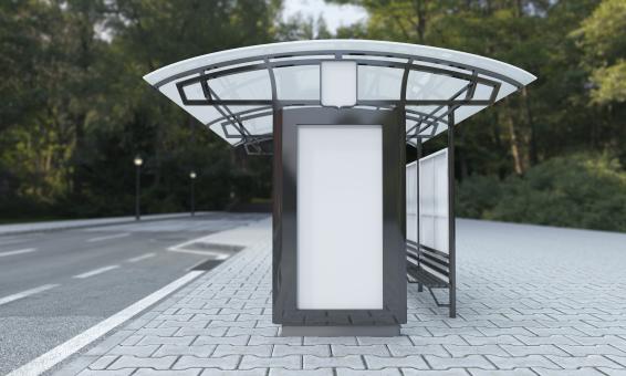 Free Stock Photo of Bus Stop Side Poster Mock-up