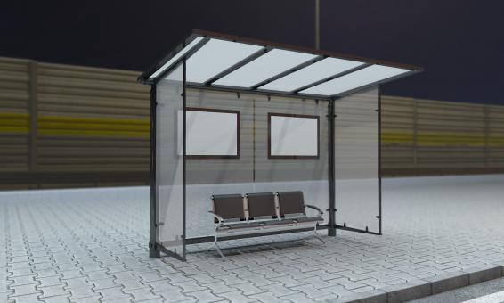 Free Stock Photo of Mockup of Bus Stop