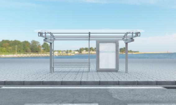 Free Stock Photo of Simple Bus Stop Mockup