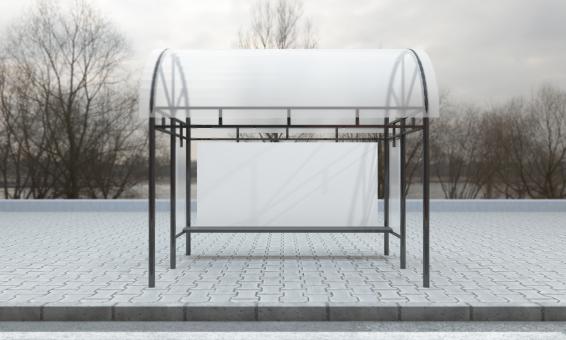 Free Stock Photo of Mockup for Billboard in Bus Stop