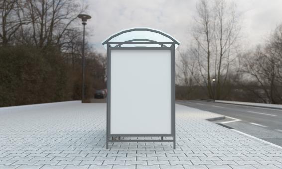 Free Stock Photo of Side Placement for Poster - Bus Stop