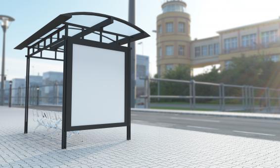Free Stock Photo of Bus Stop Side Poster - Mockup