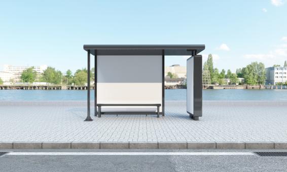 Free Stock Photo of Billboard Mockup - Busstop