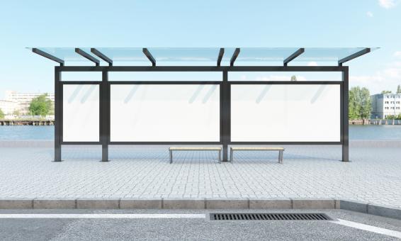 Free Stock Photo of Mockup of Signboards for Bus Stop