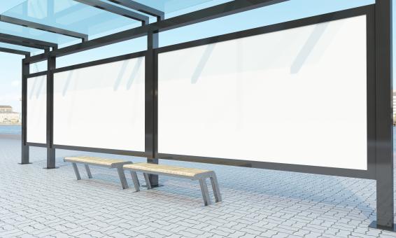 Free Stock Photo of Bus Stop Sign Boards Mockup