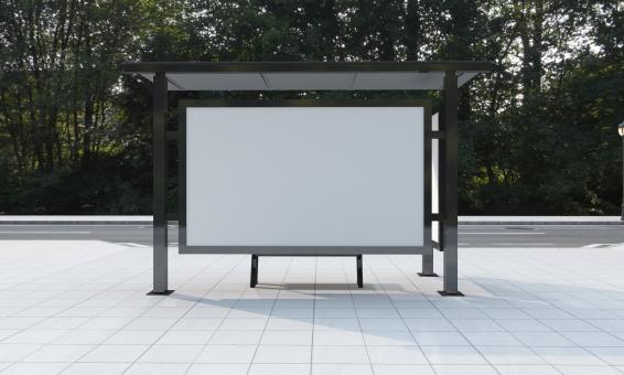 Free Stock Photo of Bus Stop Mockup - Backside