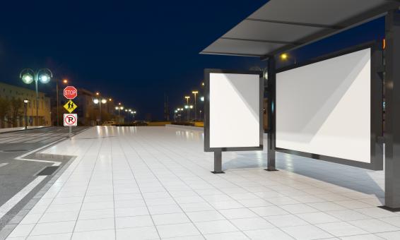 Free Stock Photo of Bus Stop Signage Mockup