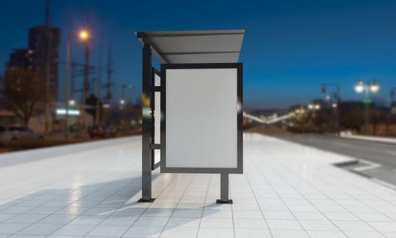 Free Stock Photo of Bus Stop Advertising Mockup