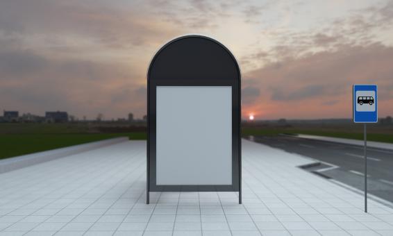 Free Stock Photo of Bus Shelter Side Mockup