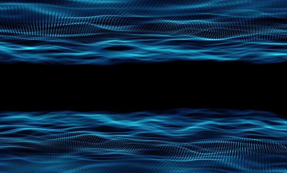 Free Stock Photo of Blue Particles on Dark Background