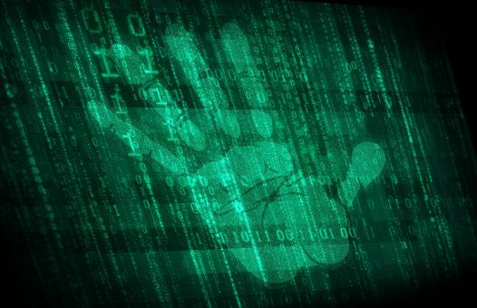 Free Stock Photo of Data Loss - Open Supplicating Hand over Binary Code