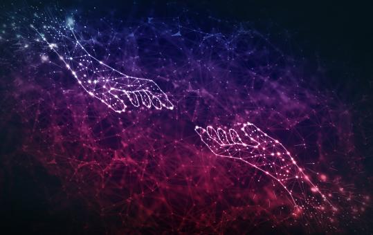 Free Stock Photo of Digital Transformation - Concept - Open Digital Hands