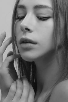 Free Stock Photo of Sensual Female - Monochrome Portrait
