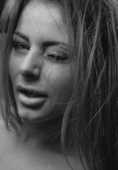Free Stock Photo of Wink! - Beautiful Girl Portrait in Monochrome