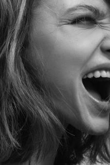 Free Stock Photo of Screaming Female Model - Portrait