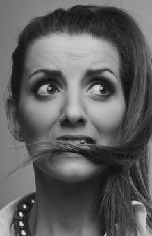 Free Stock Photo of Worried woman Portrait