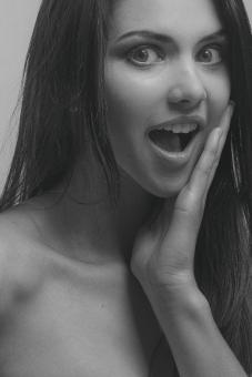 Free Stock Photo of Surprised Woman Portrait