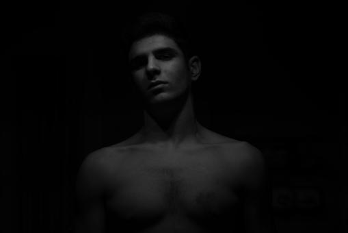 Free Stock Photo of Dark Male Portrait
